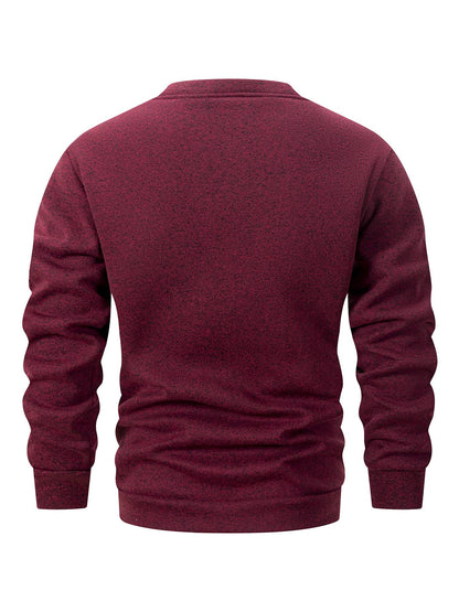 Autumn Winter Men's Fleece Lined Warm Sweatshirt Casual Pullover Men Fashion Long Sleeve Hoodies Outdoor Men's Clothing Top