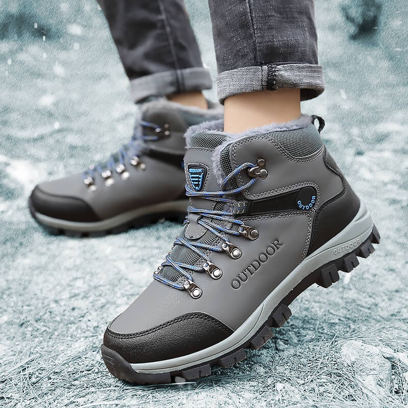 Men's Casual Sneaker Outdoor Sports Men Boots for Men Shoes Comfortable Warm Outdoor Hiking Shoes with Short Plush Men's Shoes