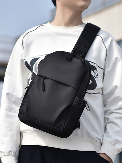 Men's Multifunctional Chest Bag with Adjustable Shoulder Straps, Suitable for Sports, Business, Travel, Commuting, Daily Outings