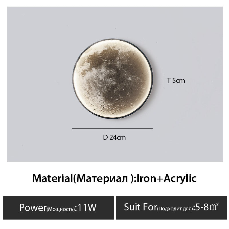 Moon Wall Lamp Living Room Background Wall Ceiling Lamp Art Bedroom Ceiling Lamp Imitating the Moon Surface Decorative Lamp