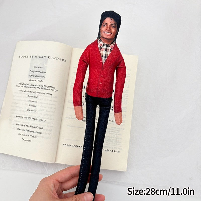 28cm Michael Jackson Action Doll Michael Jackson Cosplay Props Soft Stuffed Doll Abstract Joint Mobility Doll Collection Gift