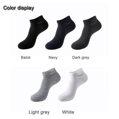 10 Pairs / Pack Men's Bamboo Fiber Socks Short High Quality New Casual Breatheable Anti-Bacterial Man Ankle Socks Men