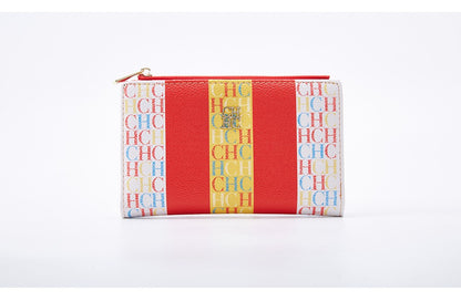Printed Women's Long Wallet Luxury Brand Retro Classic PVC Material 2025 New Fashionable Simple Card Bag