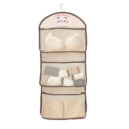 Wardrobe storage hanging bag bedroom large capacity underwear sockscartoon storagebag householddoor storage hangingbag practical