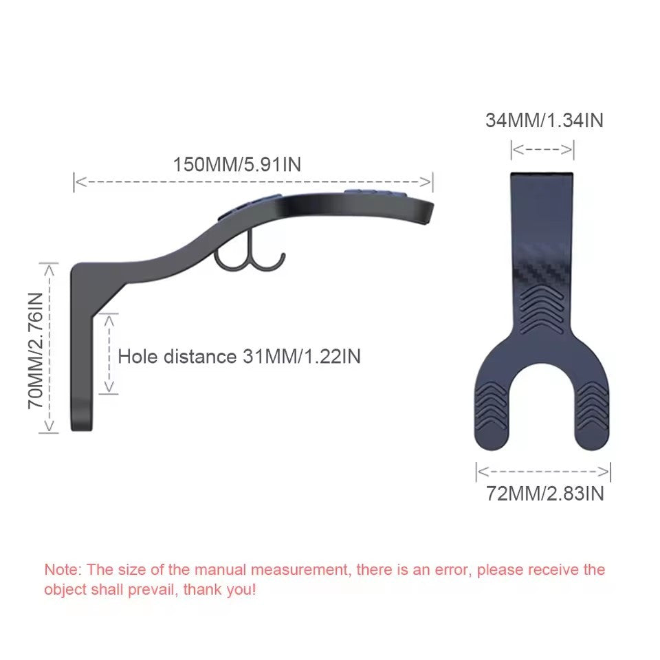 Gancho de Parede para Capacete de Moto, Suporte de Armazenamento Multifuncional, Instalação na Parede, Acessórios de Moto, 1/2/3 Peças