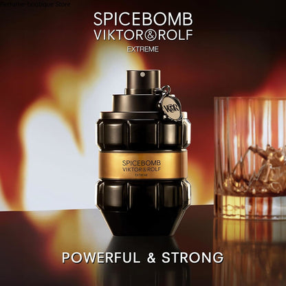 Spicebomb Extreme by Viktor & Rolf 3.04 oz EDP Cologne for Men Series Eau de Parfum Notes of Bergamot Citrus 4Style for choose