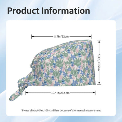 Custom Retro Cartoon Cleaning Working Cap Comfortable  Stitch Ohana Scrub Cap Surgicals Hat Nurse Scrubs Hat For Dentist