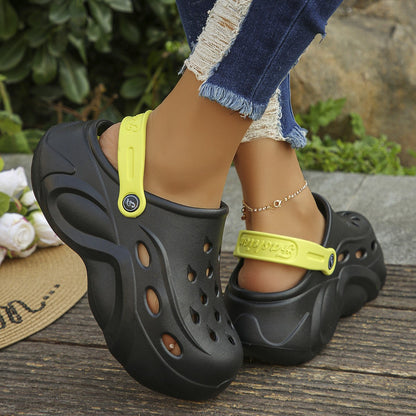 Women's Fashion Chunky Platform Sandals 2024 Summer Thick Sole eva Clogs Garden Shoes for Women Outdoor Non Slip Beach Slippers