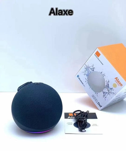 Alaxe Mini Alto-falante Bluetooth Echo Dot 5ª Geração Exterior Sem Fio Bluetooth Mini Alto-falante RGB Subwoofer Esférico para Casa