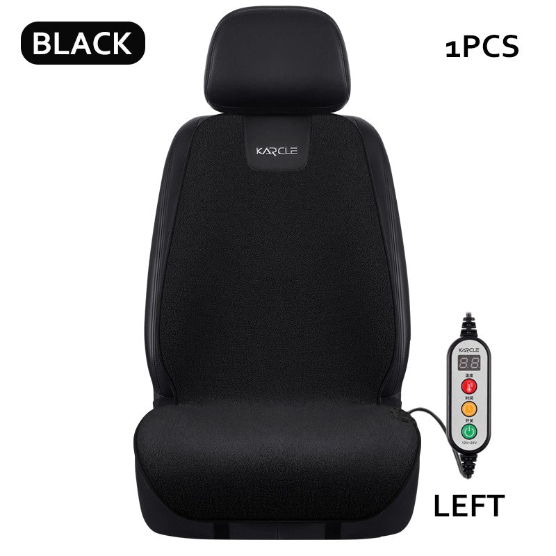 Heated Car Seat Cover Fleece Graphene Fast Car Seat Heater 12/24V Warm Plush Seat Protector Car Heating Mat Winter Seat Cushion