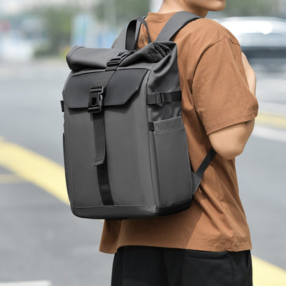 Men's Backpack Roll Top Bag Waterproof Laptop Compartment for Work Travel School Bag Hiking Bookbag Mens Gifts
