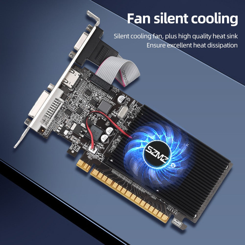 GT210 1G Graphics Card with DVI VGA HDMI-Compatibe Port Video Card PIC Express2.0 Low Profile Graphics Card for Office
