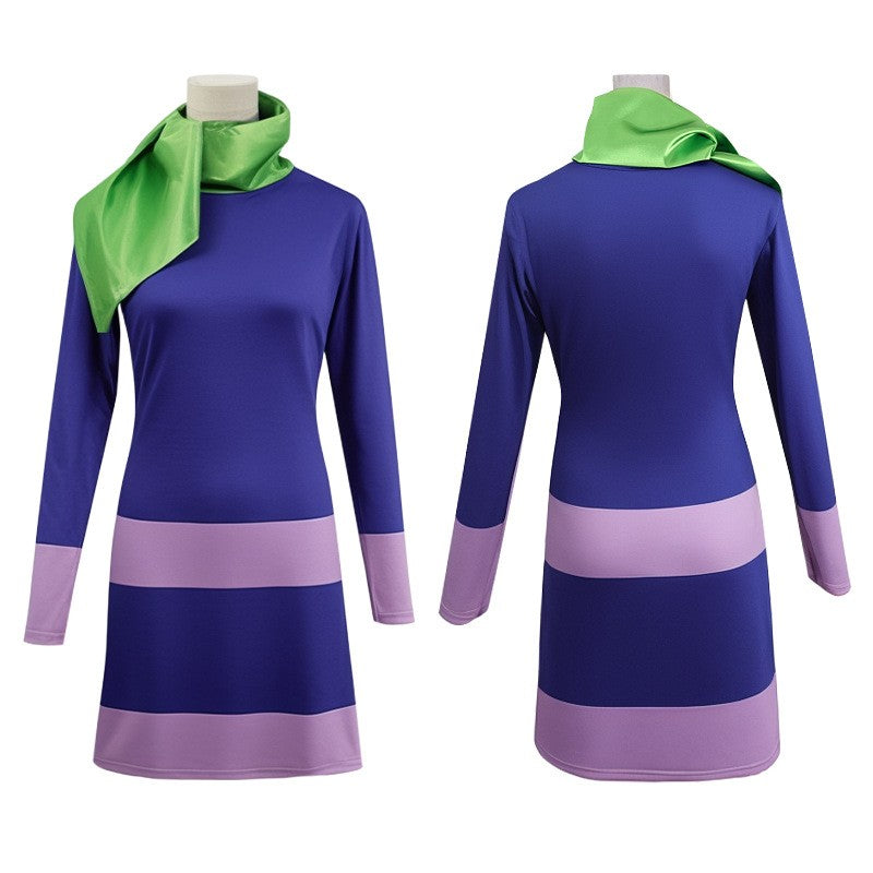 Daphne Blake cosplay costume adult Women fantasy song disguise dress socks TV cosplay Halloween cosplay set