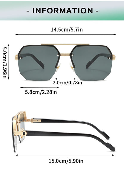 New Fashion Sunglasses Cool Men Vintage Brand Design Metal Square Sun Glasses Women Shades UV400 Oculos De Sol