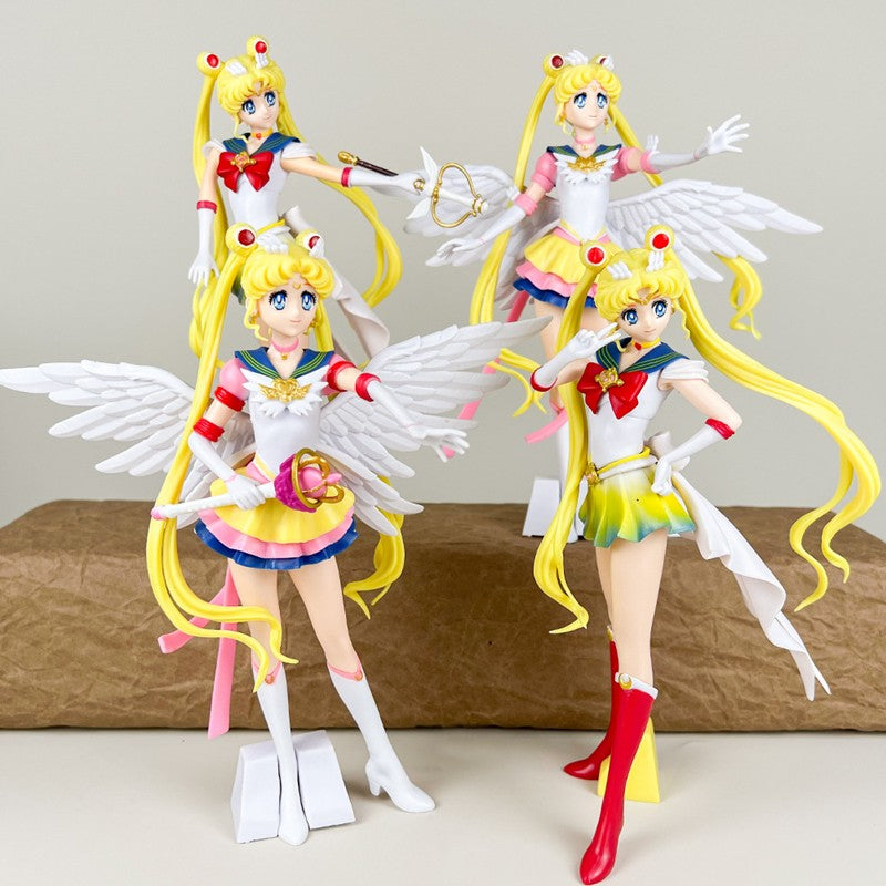 Boneco Sailor Moon Anime Desenho Animado Júpiter Makoto Vênus Minako Tsukino Coelho Boneca Brinquedo Pequena Princesa Decoração de Bolo Enfeites