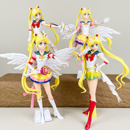 Boneco Sailor Moon Anime Desenho Animado Júpiter Makoto Vênus Minako Tsukino Coelho Boneca Brinquedo Pequena Princesa Decoração de Bolo Enfeites