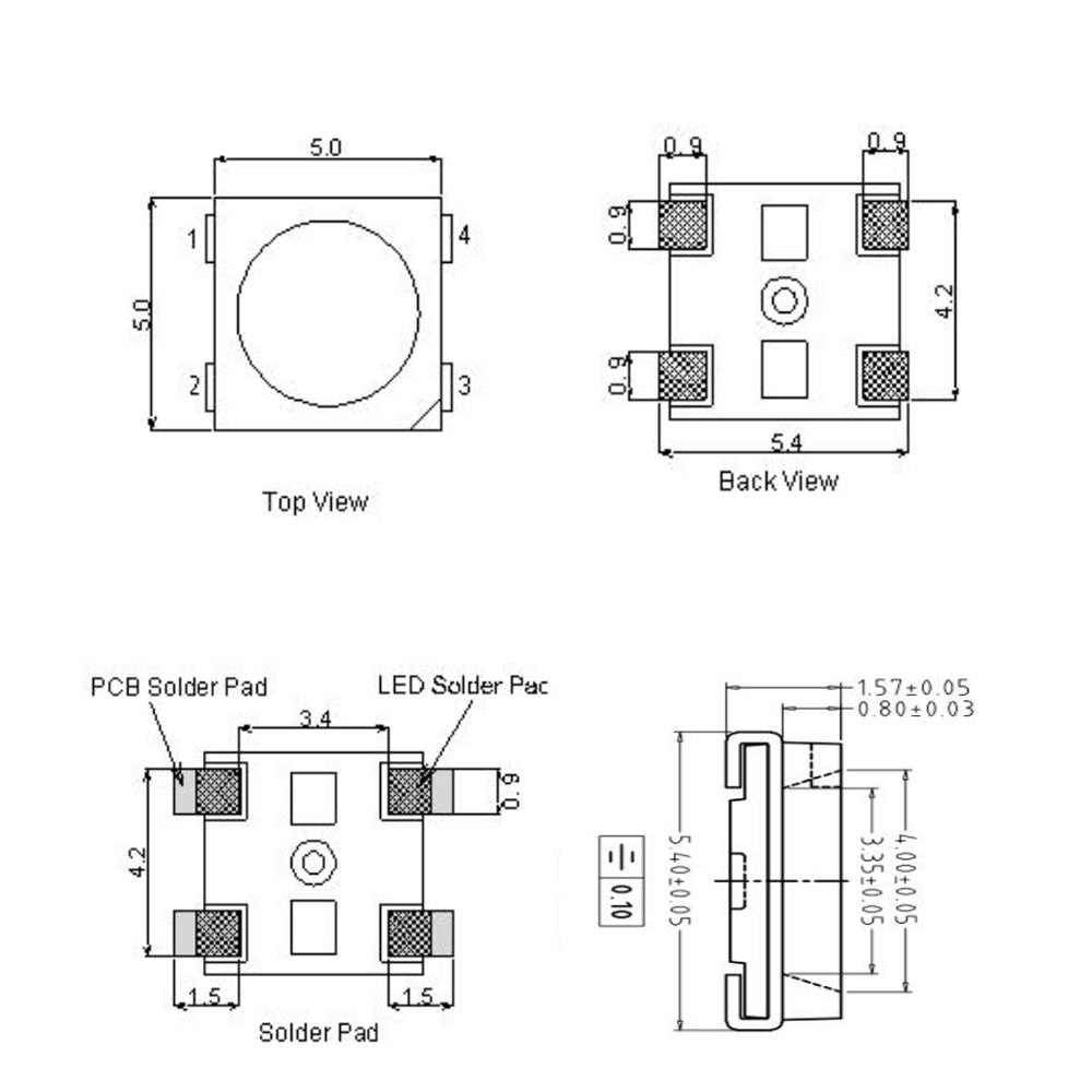 10-1000PCS WS2812B WS2812 4Pin RGB Led Chip 5050SMD WS2811 IC Black/White PCB With Heatsink DC5V