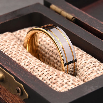 Anel de carboneto de tungstênio 6MM Anéis de casamento masculinos anéis de noivado de casal anéis bague homme pareja de compromiso joias de moda
