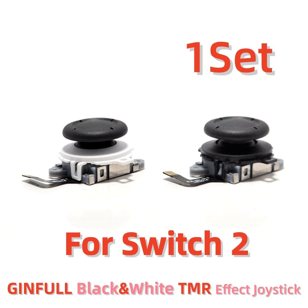 GINFULL TMR Effect Joystick New White Black For NS2 Switch 2 Controller 3D Analog Stick For Joy-Con 2 Replace Left Right Rocker
