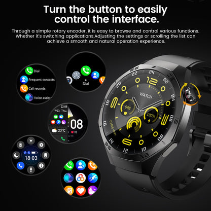 Smartwatch GUHUAVMI GT5 Pro 2025 Masculino com Tela HD AMOLED, GPS, Monitor de Trajetória de Movimento, Frequência Cardíaca, Chamada Bluetooth e 1.52", IP68