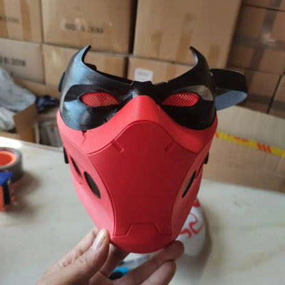 Superhero Red Hood Cosplay Mask Jason Todd Adult Full Face Mask Stage Halloween Carnival Prop