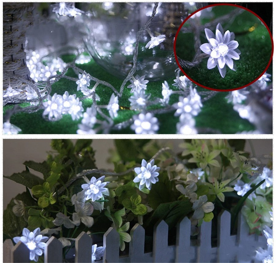 10/20M Cherry Blossom Garland Fairy Lights Indoor Christmas Decoration String Lights 200LED for Wedding Pink Party Decorations