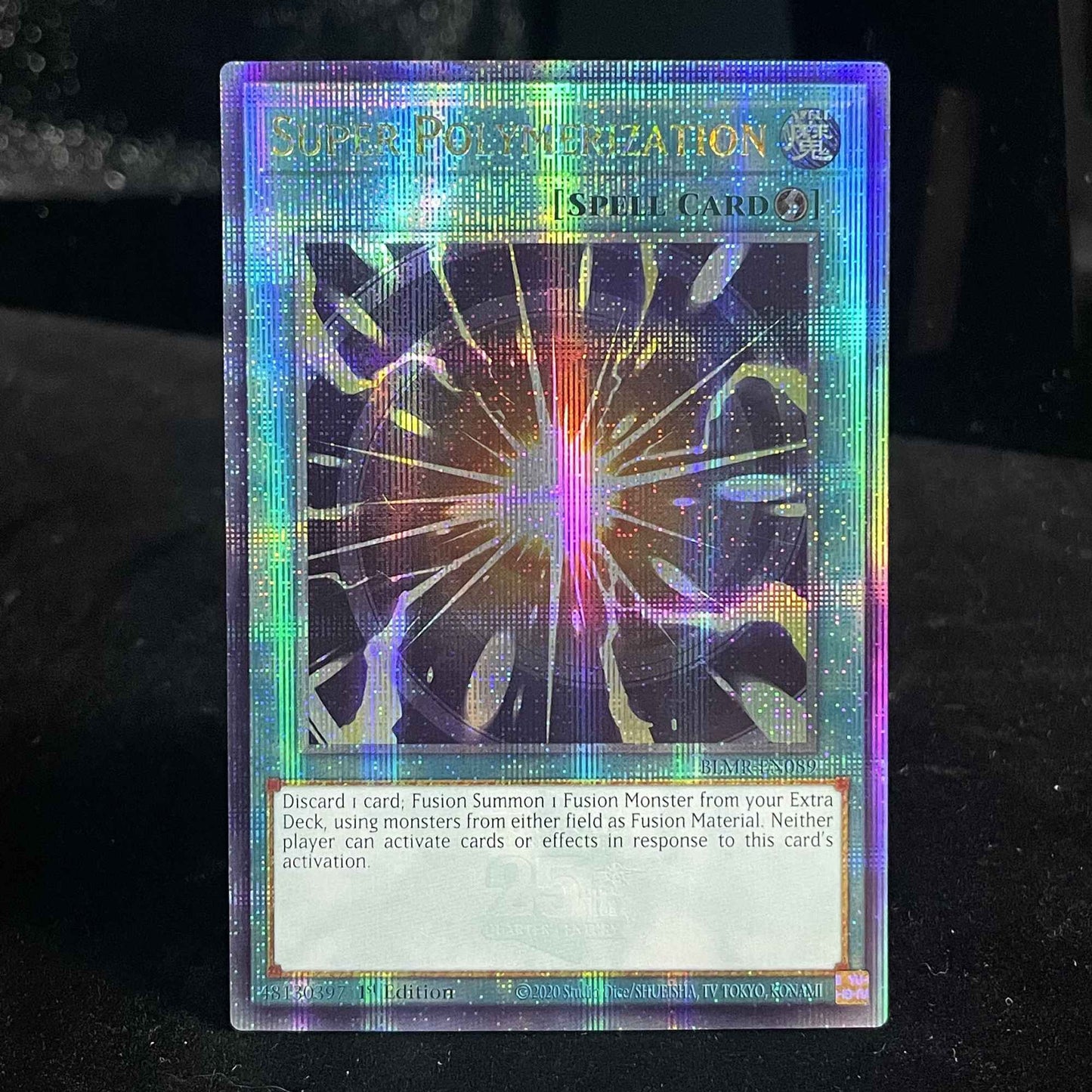 YuGiOh!! Carta FOIL QCSCR Série BLMR DRAGÃO ARMADO DAS TREVAS/I:P MASQUERENA/SUPER POLIMERIZAÇÃO/BEM-VINDA LABYRINTH YGO TCG 1ª Edição