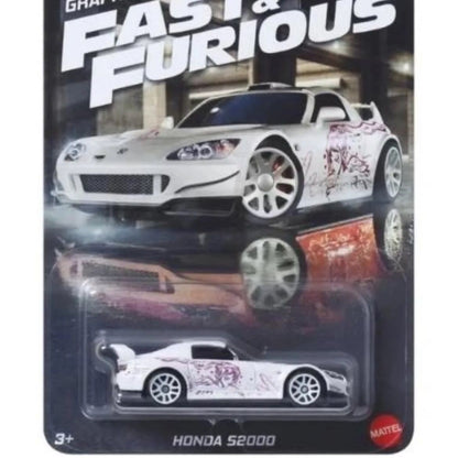 In Stock Hot Wheels 2025 HNR88 Silver Series Graphic Remix Fast & Furious Car Models 1/64 Honda S2000 Nissan Volkswagen Car Gift