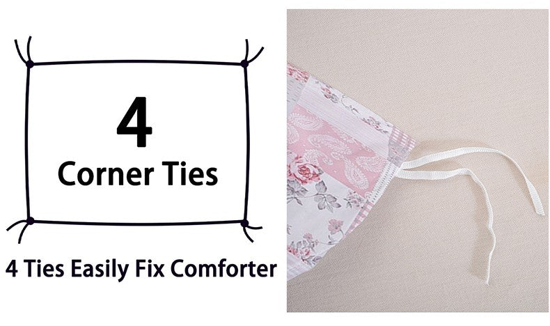 3pcs Splicing floral Pattern Duvet Cover Set, Soft Skin-Friendly Bedding Set Includes 1 Duvet Cover And 2 Pillowcases