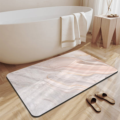 Diatomaceous Earth Bath Mat Bathroom Absorbent Foot Mats Non-Slip Shower Pad Toilet Carpet Quick Dry Entrance Doormat Washable