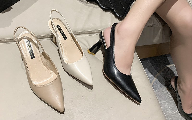 2024 Summer Casual Fashion Pointed Toe Stiletto Sandals New Sexy Elegant Banquet Comfortable High Heels Women's Shoes NO:001