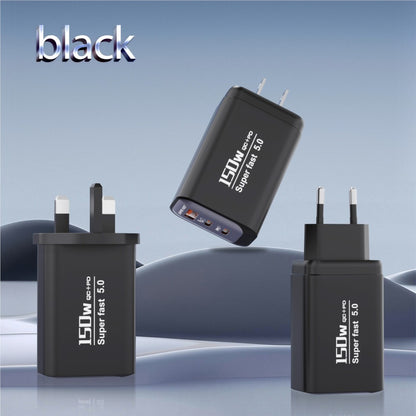 150W Fast Charging 3 Ports Mobile Phone Charger QC3.0 USB Type C Chargers Dual PD USB Wall Adapter EU/US Plug for iPhone Samsung