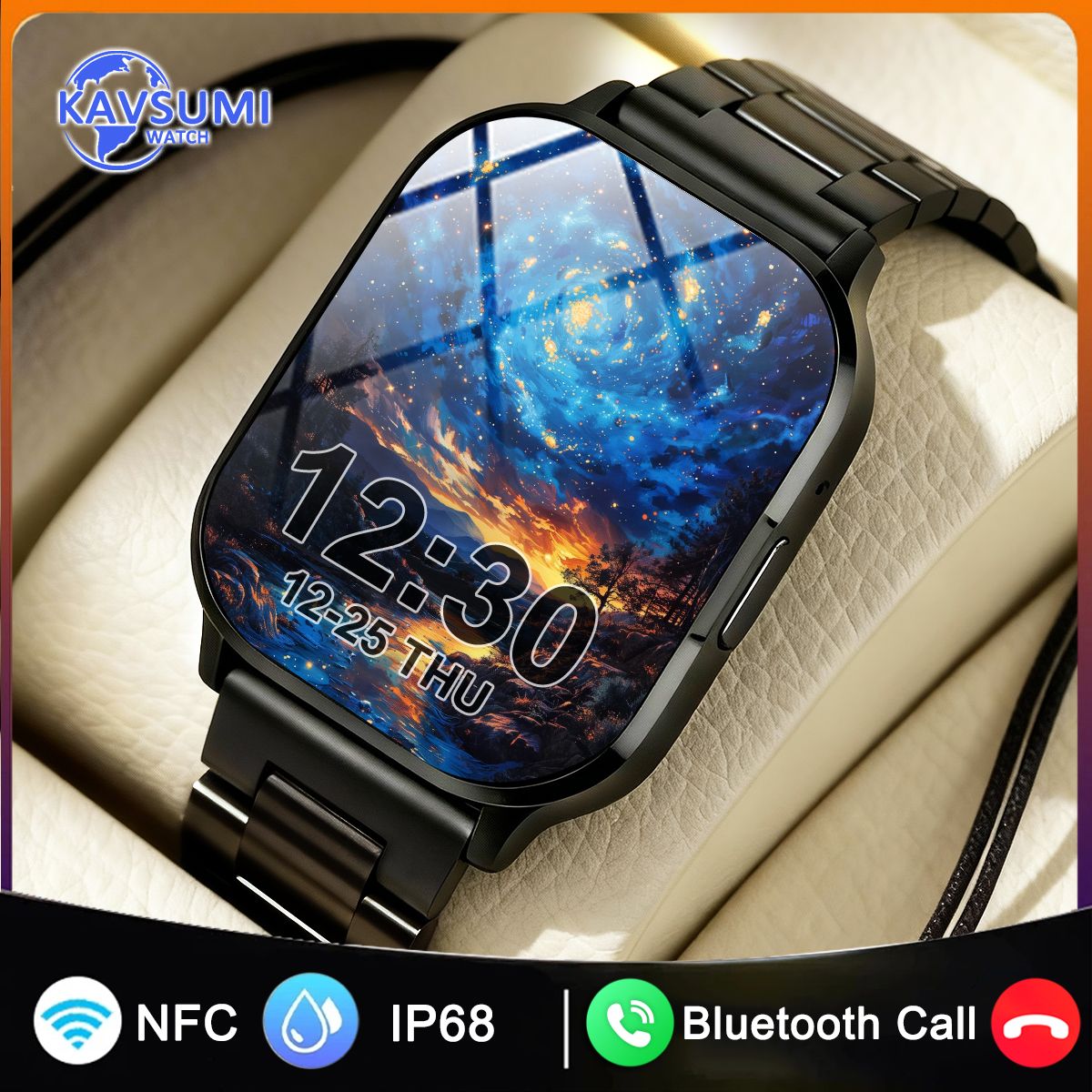 Smartwatch Ultrafino Masculino Feminino Tela Sempre Ativa Pulseira Esportiva Chamada Bluetooth Fashion Smartwatch Saúde Mostrador Personalizado