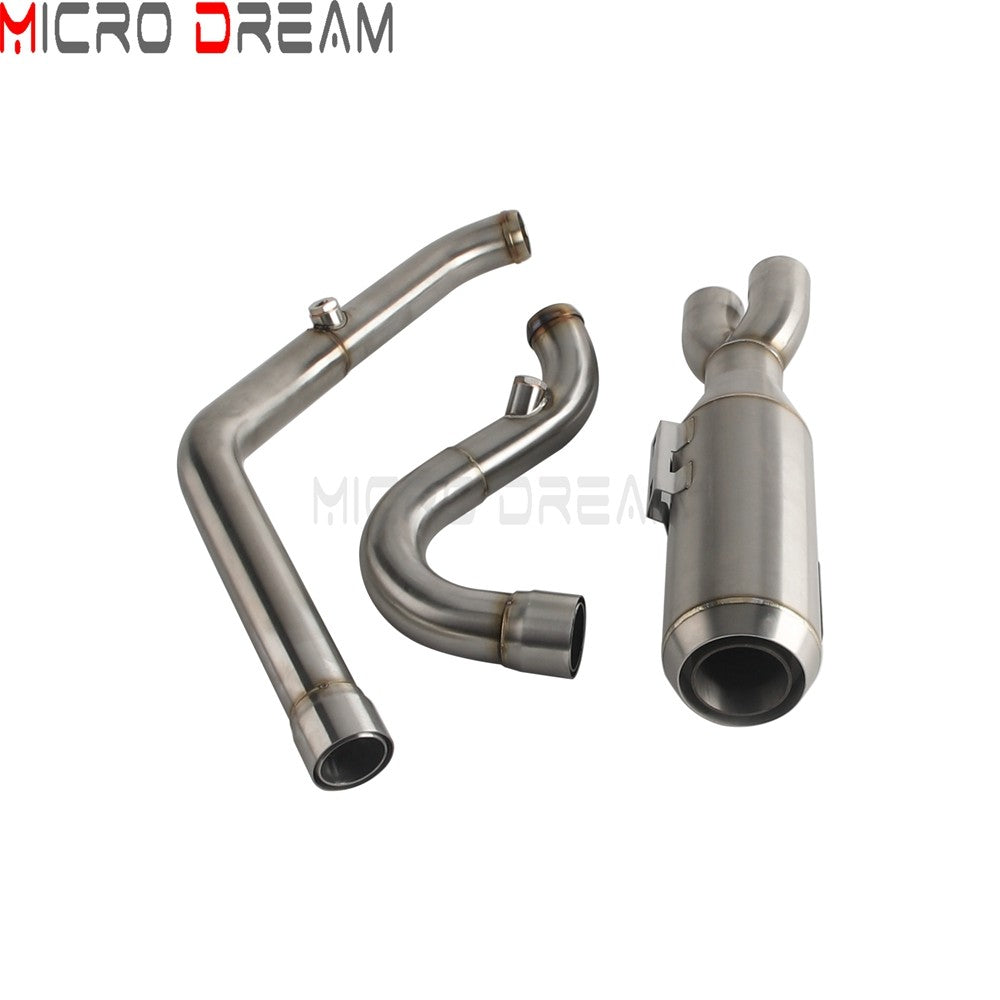 2 into 1 Motorcycle Engine System Pipe Slip on Exhaust Mufflers For Harley Street Glide ST FLHXST EFI FLHX Special FLHXS 2017-25