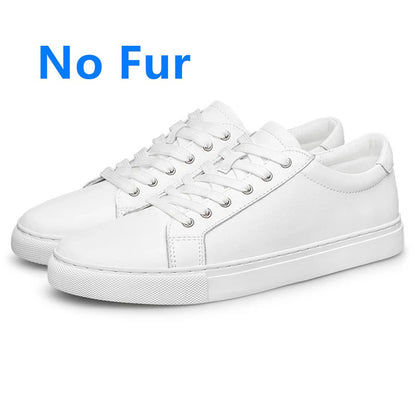 New Sneakers Men Shoes Genuine Leather Mens Casual Shoes Flat Male Footwear Fashion Black White Shoes Tenis Masculino Skateboard