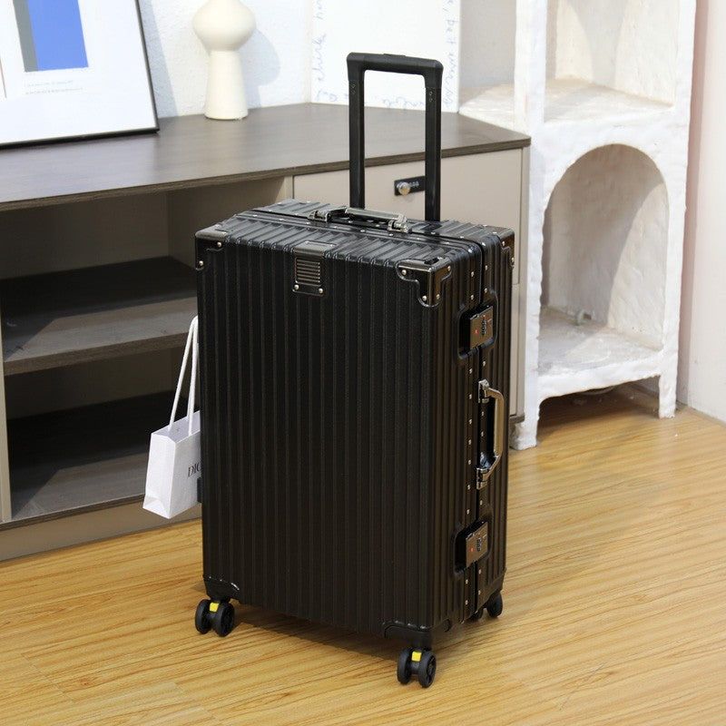 Luggage Suitcase Aluminum Frame 20 Trolley Case Universal Wheels 24 Female Male Students 26 Durable Password 28inch Leather Case