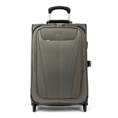 5 Softside Expandable Upright 2 Wheel Carryon Luggage, Lightweight, 22Inch Slate Green