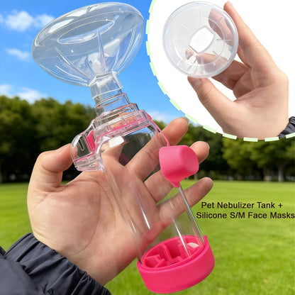 Nebulizadores para pets, para gatos e cachorros, nebulizador portátil, com duas máscaras de silicone incluídas.