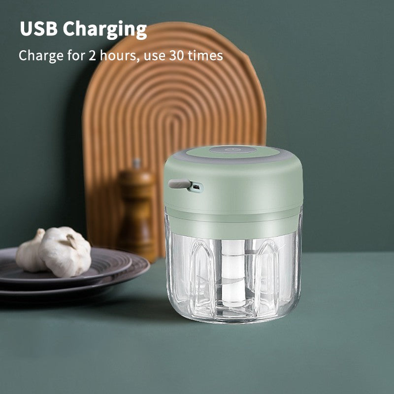 HiPiCok Moedor de Carne Elétrico Triturador de Alho Picador de Alimentos Mini Triturador de Alho Máquina de Moer Legumes USB Utensílios de Cozinha
