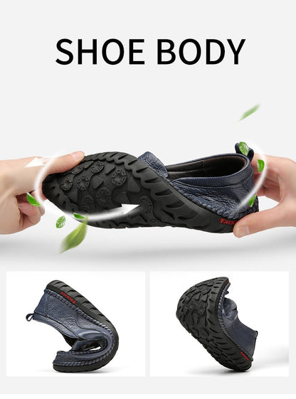 High Quality Leather Men Casual Shoes Breathable Mens Loafers Italian Luxury Brand Formal Mens Dress Shoes Slip-on Driving Shoes