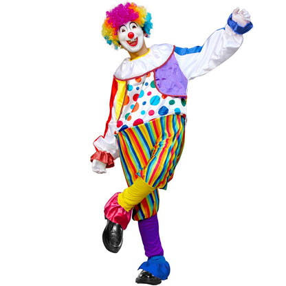 Adult Jumpsuit Circus Clown Cosplay Costume Stage Performance Suit Theme Party Joke Jumpsuits Just Clothing No Wig/shoes