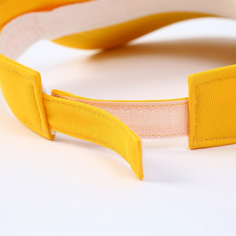 Men Women's Summer Sun Visor Hats Empty Top Solid Cotton Outdoor Sports Beach UV Protection Caps