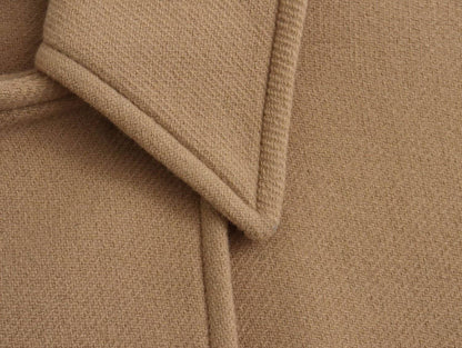 Women's Oblique Button Loose Batwing Sleeve Jacket Coat Lapel Double Pocket Warm Solid Vintage Outerwear Fall Winter Coat