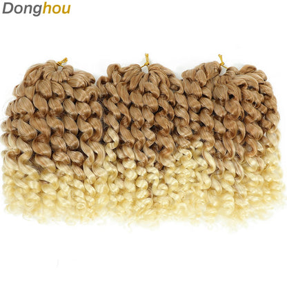 1-4 Pacotes 2X Ringlet Wand Curl Jamaican Bounce 8 polegadas Sintético Wand Curl Twist Braids Hair Crochet Cabelo Cacheado Extensões 20 Raízes