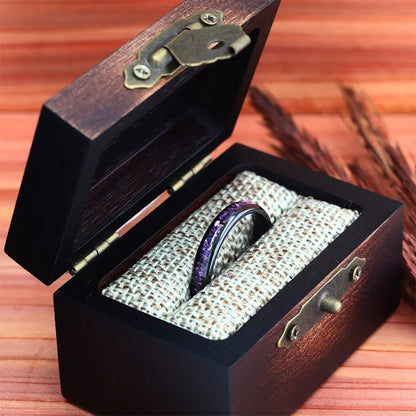 Anel Masculino de Tungstênio com Incrustação de Ametista Preto, Aliança de Casamento, Noivado, Presente de Joia, 8mm de Largura, Durável para Uso Diário Masculino