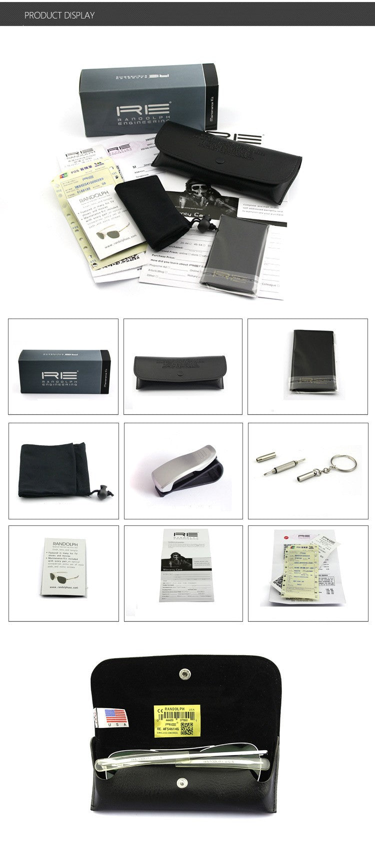 RE Sunglasses Man USA Army Military Aviation Pilot Sunglasses Woman Glass Lens Luxury Brand Retro Titanium Frame High Quality