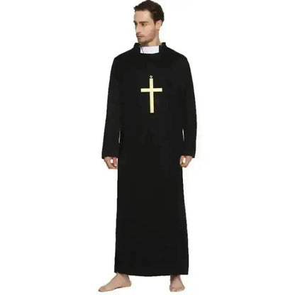 Adults Easter Purim Halloween Costume for Men Father Priest Bishop Costumes Christian Pastor Clergyman Cosplay Costumes Party