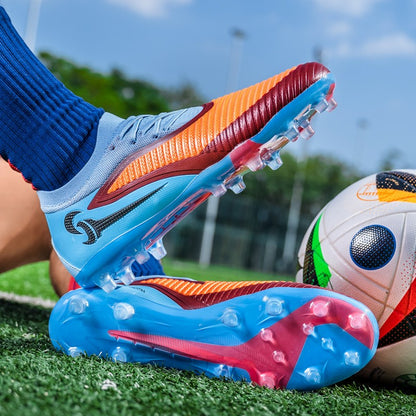 High Quality Mens Soccer Shoes TF/FG Training Football Sneakers Ultralight Non-Slip Turf Soccer Cleats Chuteira Campo 35-45