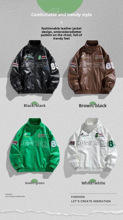 Casual Loose Men's Motorcycle Jacket Street Style Trendy Brand Spring Hot Sale Of The Season New High Street Fashion Couple's To