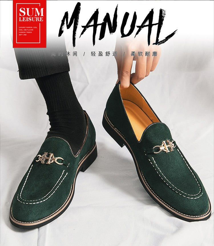 Fashion Brand Men Suede Leather Shoes Comfortable Pointed Social Shoe Male Driving Shoes Luxury Flat Loafers Men zapatos hombre